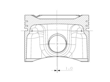 Cosworth YB Piston Drawing