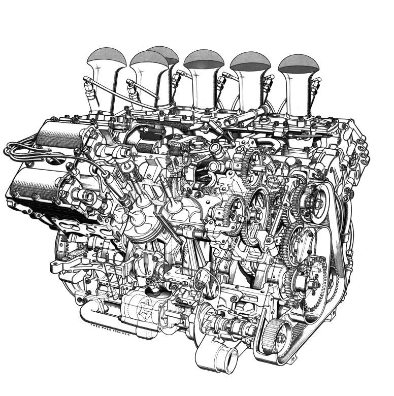 Cosworth DFV Engine Cutaway